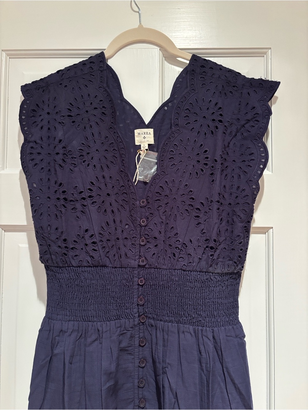 Fiona Dress in Navy Denim Eyelet, Size Small, NWT! - Picture 4 of 9